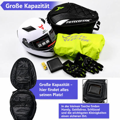 2-in-1-Motorradtasche mit großer Kapazität für Helm, Handschuhe und Zubehör – sicher und übersichtlich verstaut