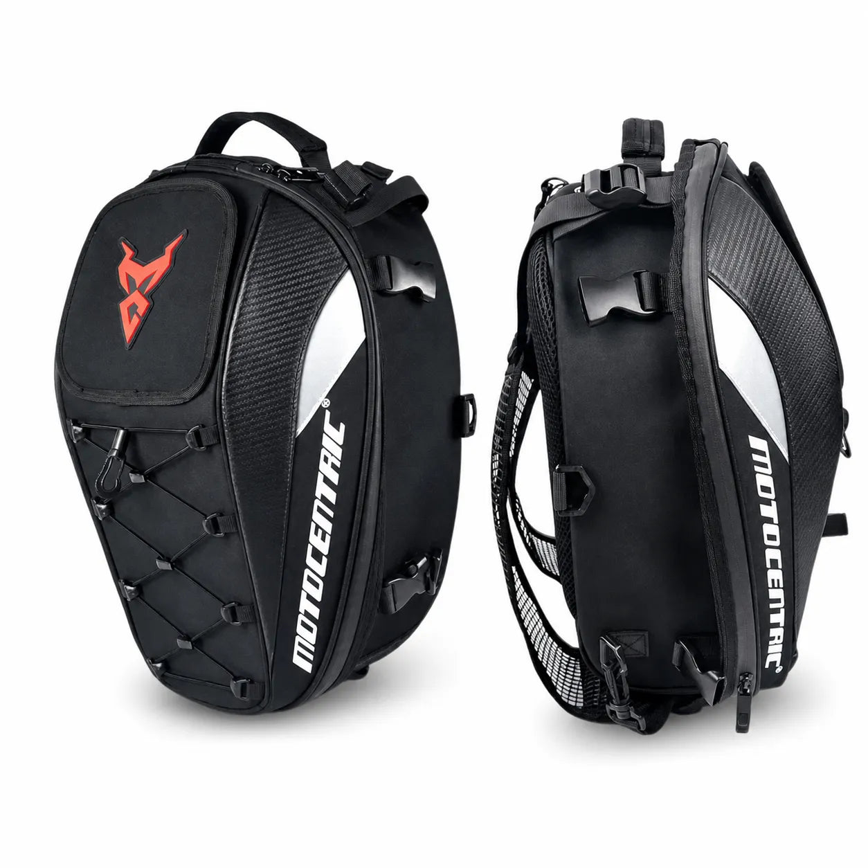 2-in-1-Motorradtasche mit Hartschale, viel Stauraum und sicherer Befestigung – perfekt für Heck und Rücken