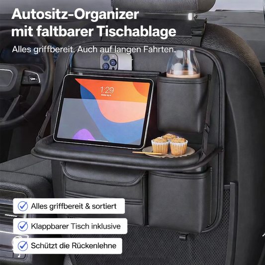 Autositz-Organizer im Einsatz auf der Rückbank