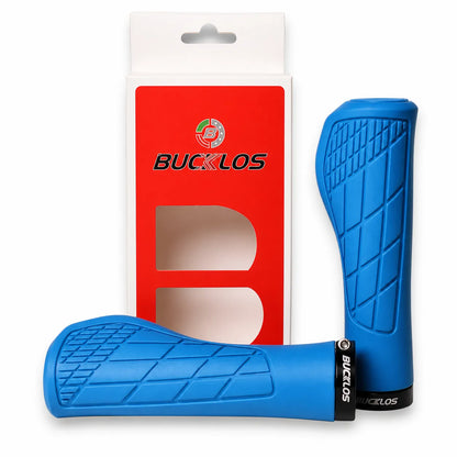 Ergonomische Fahrradgriffe in Blau – rutschfeste Lenkergriffe zur Entlastung der Handgelenke und für sicheren Halt