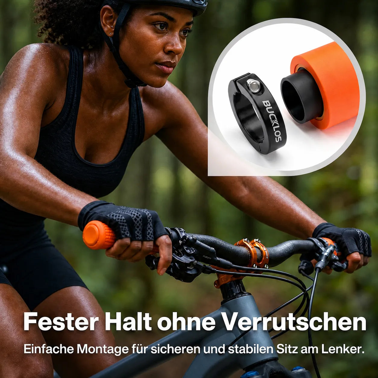 Ergonomische Fahrradgriffe mit rutschfester Oberfläche – fester Halt ohne Verrutschen und sichere Klemmung am Lenker