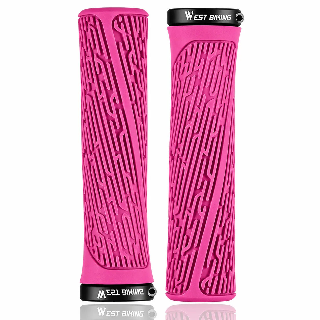 Ergonomisch geformte Fahrradgriffe in Pink – rutschfeste Lenkergriffe für sicheren Halt und weniger Handbelastung