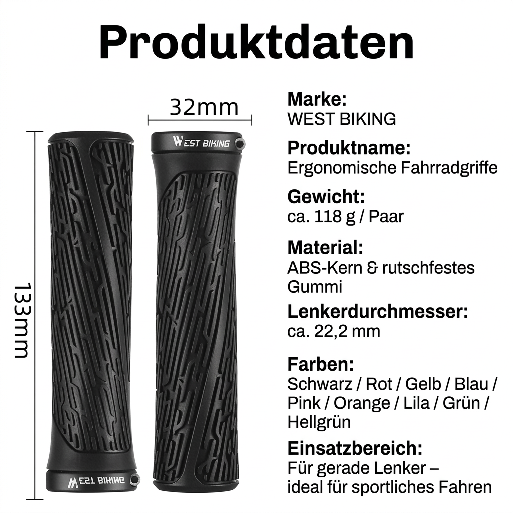 Langlebige ergonomische Lenkergriffe abriebfest UV-beständig Qualitätsvergleich