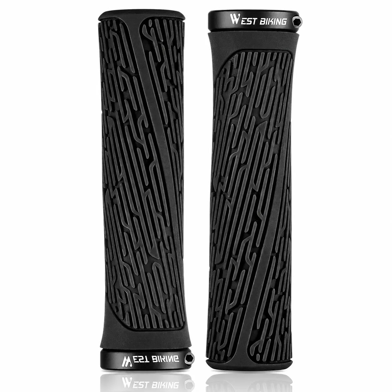 Ergonomisch geformte Fahrradgriffe in Schwarz – rutschfeste Lenkergriffe für sicheren Halt und weniger Handbelastung