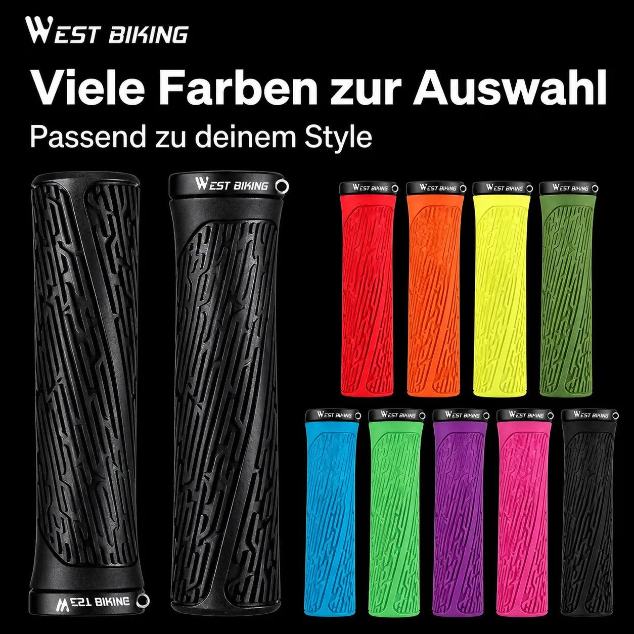 Ergonomisch geformte Fahrradgriffe in verschiedenen Farben – rutschfeste Lenkergriffe für komfortables und sicheres Radfahren