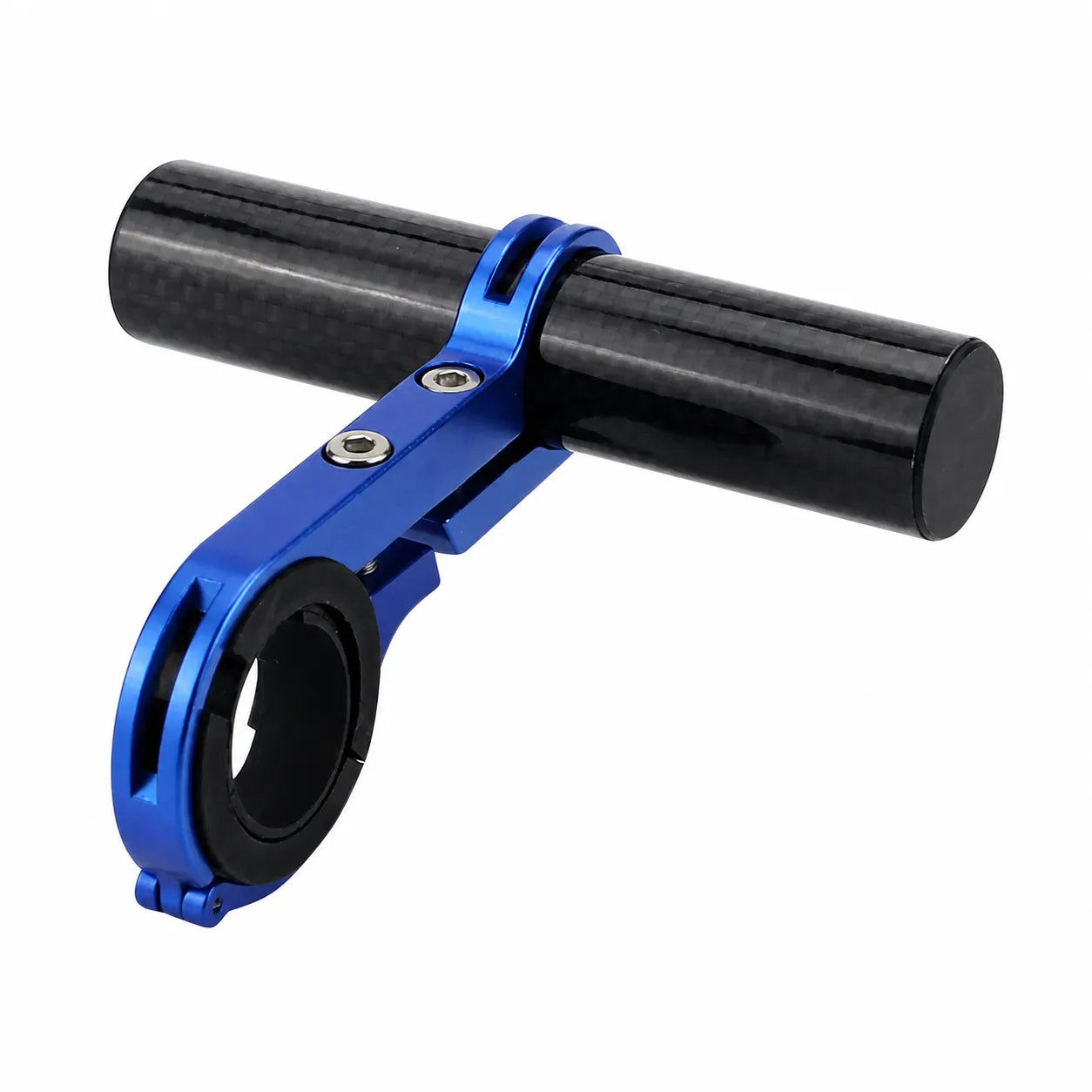 Fahrrad-Lenker-Verlängerung Carbon 10 cm in Blau: Mehr Platz & Übersicht. Sicher montiert für dein Bike-Zubehör.