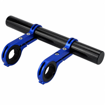 Fahrrad-Lenker-Verlängerung Carbon 20 cm in Blau: Mehr Platz & Übersicht. Sicher montiert für dein Bike-Zubehör.