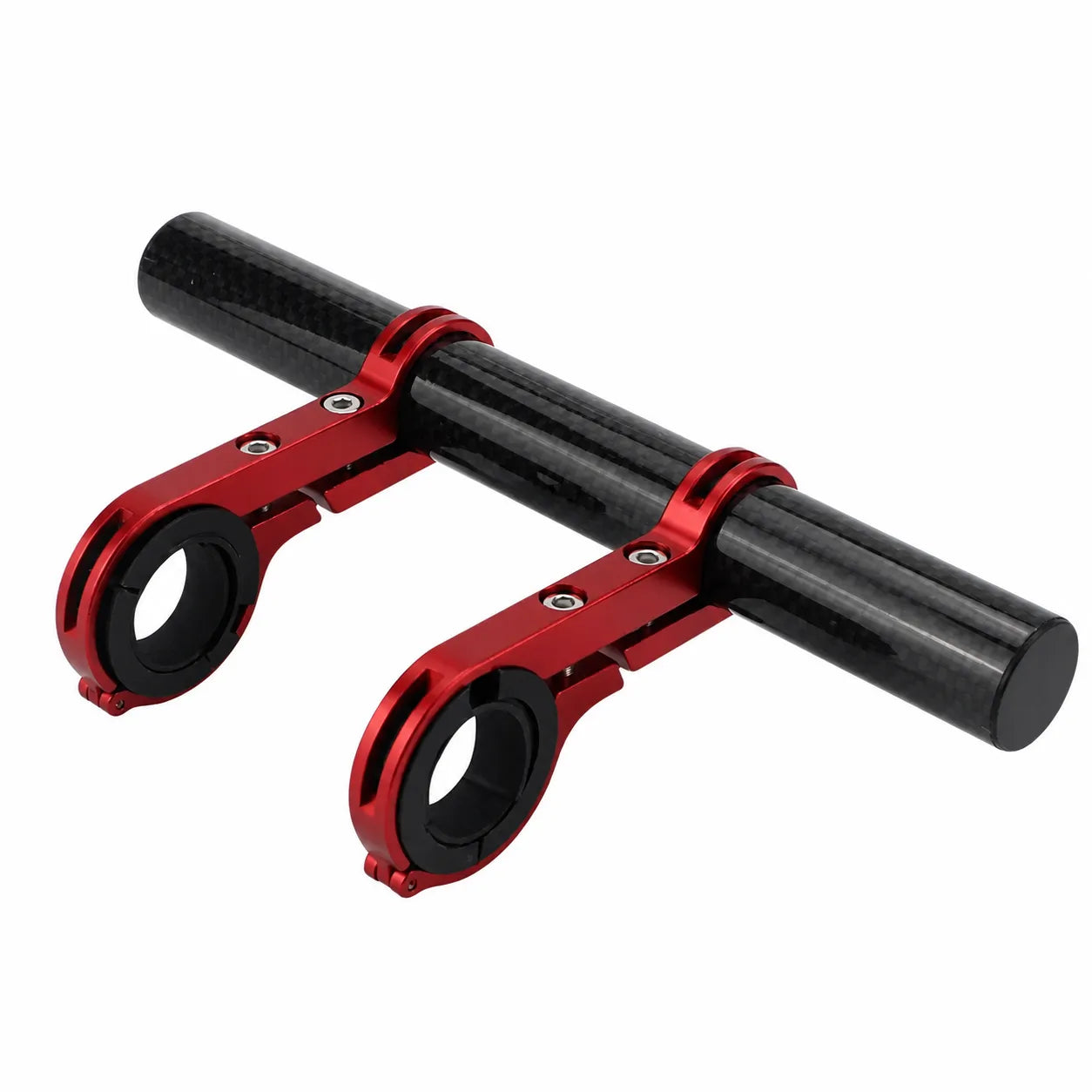 Fahrrad-Lenker-Verlängerung Carbon 20 cm in Rot: Mehr Platz & Übersicht. Sicher montiert für dein Bike-Zubehör.