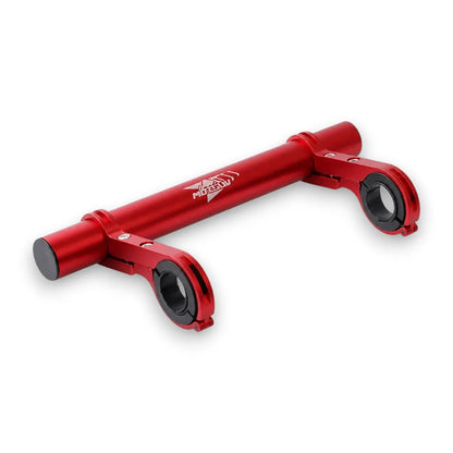 Fahrrad-Lenker-Erweiterung in Rot in 20 cm: Mehr Platz, bessere Übersicht & sicher befestigt für Dein Zubehör. 