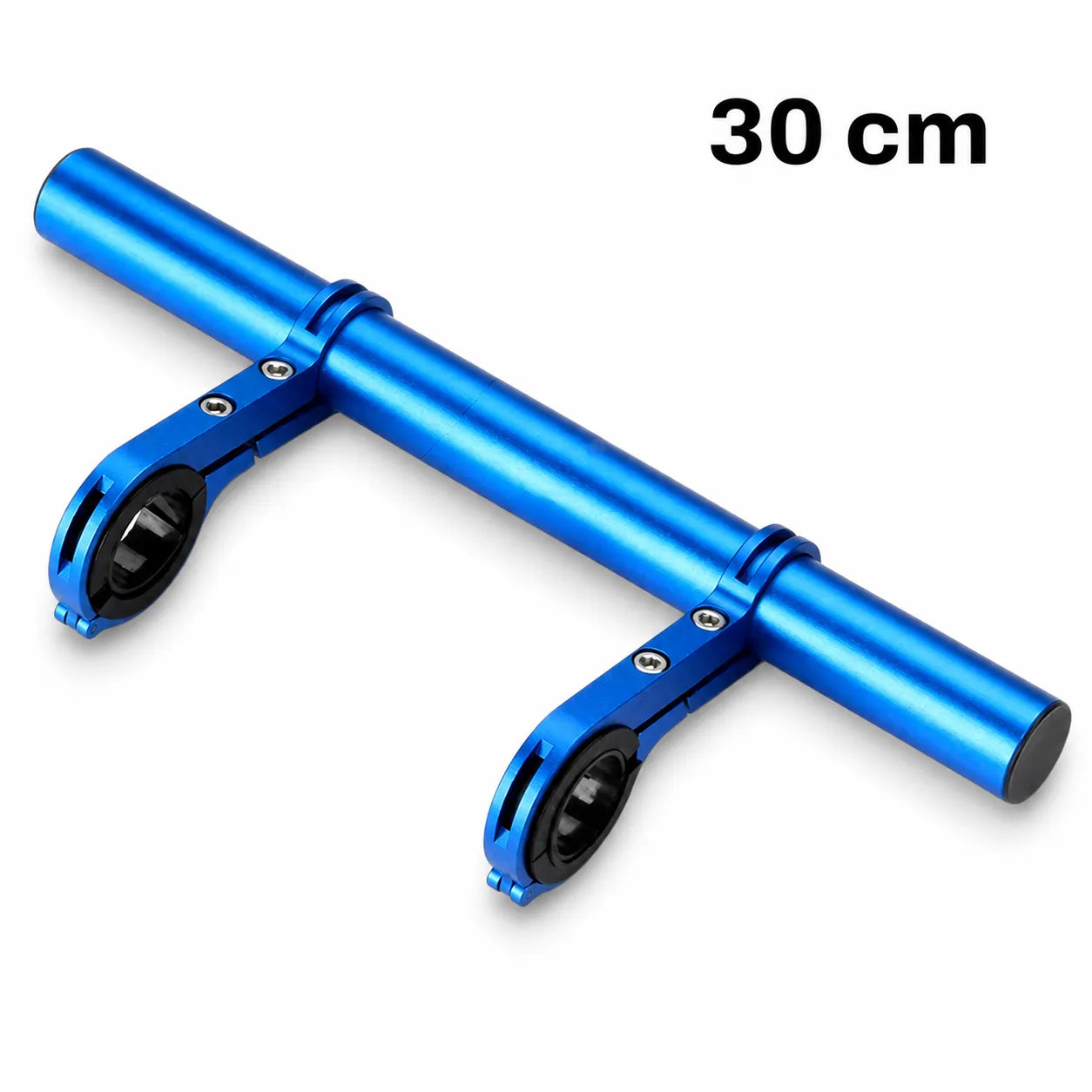 Fahrrad Lenkerverlängerung 30 cm in Blau – extra große Montagefläche für mehrere Zubehörteile