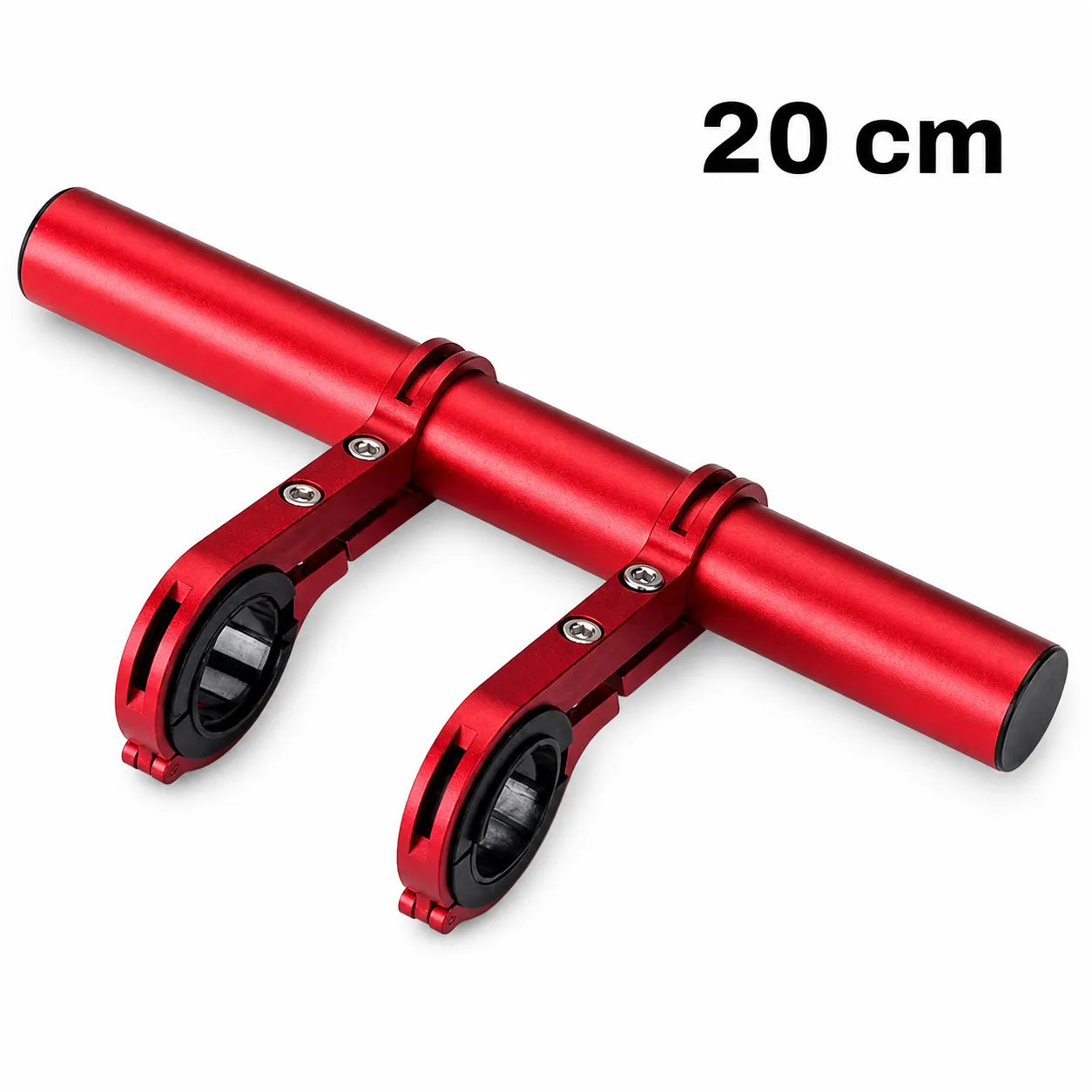 Fahrrad Lenkerverlängerung 20 cm in Rot – schafft mehr Platz am Lenker für Zubehör