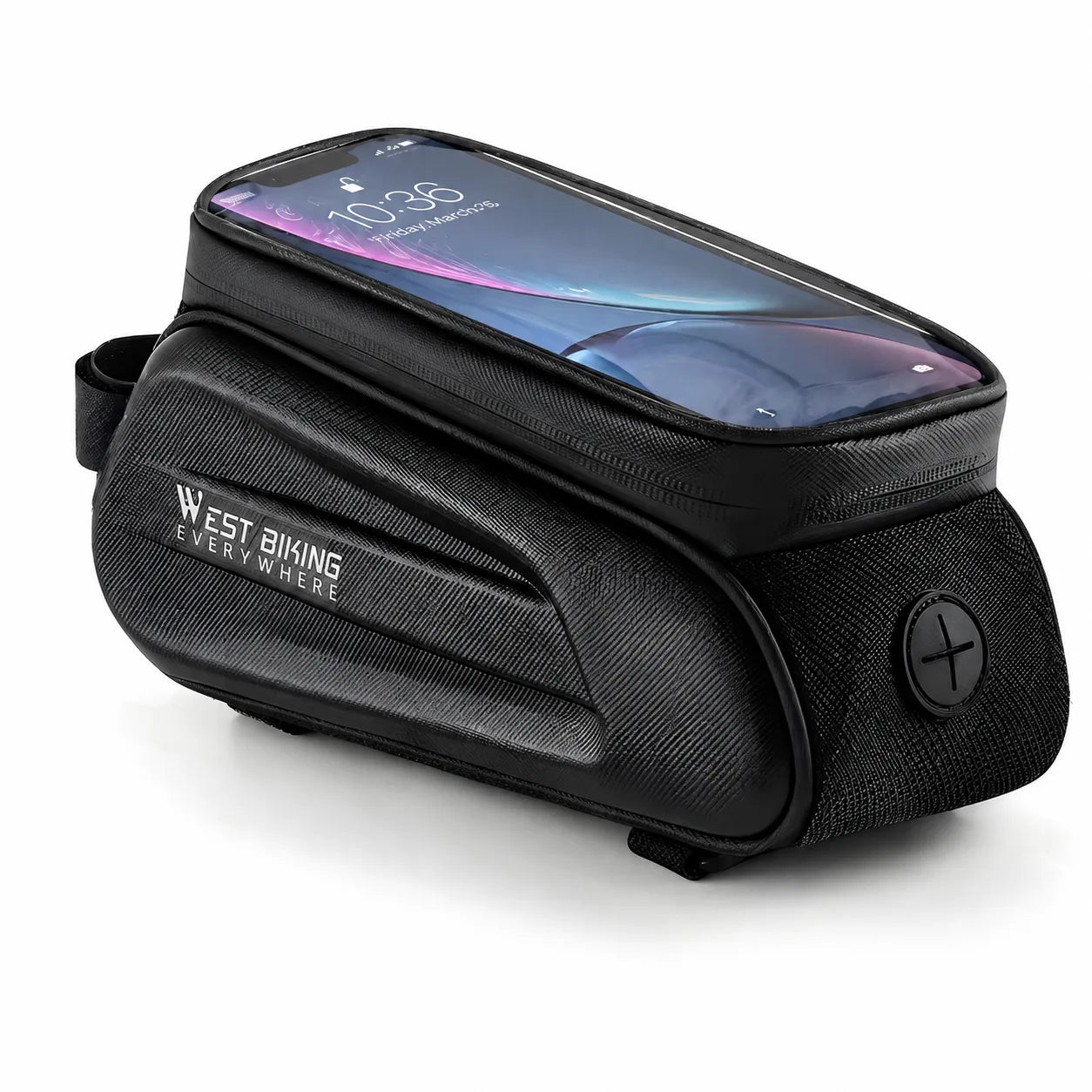 Fahrrad Rahmentasche mit Touch‑Sichtfenster – kompakte Smartphone‑Tasche mit stabilem Halt am Rahmen