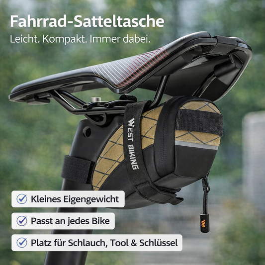 Fahrrad-Satteltasche – Leicht. Kompakt. Immer dabei.