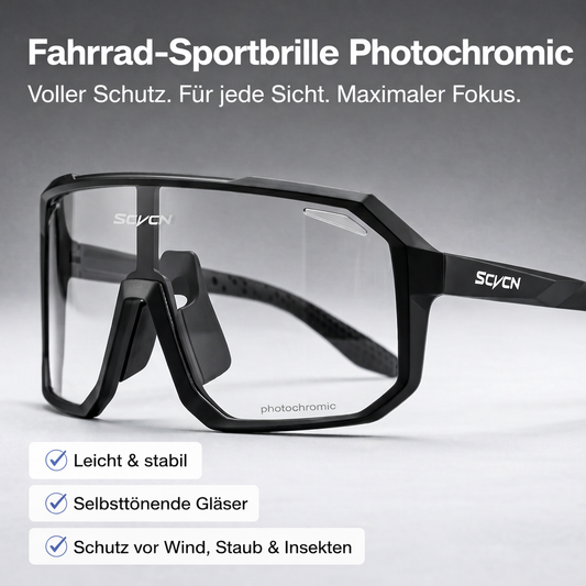 Fahrrad-Sportbrille Photochromic – Voller Schutz. Für jede Sicht. Maximaler Fokus.