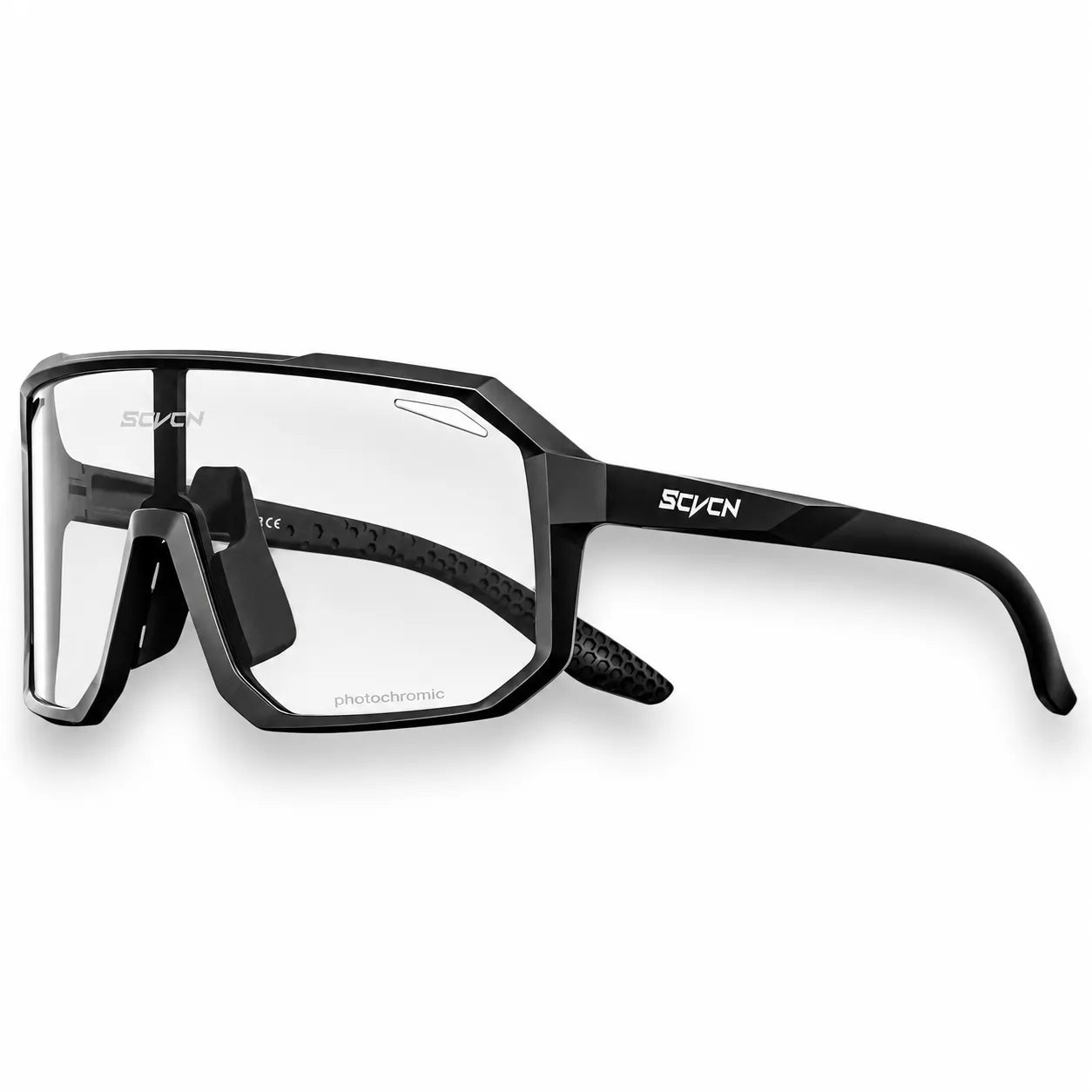 Fahrrad-Sportbrille Photochromic in Schwarz, selbsttönend, UV400-Schutz, klare Sicht bei Sonne und Wolken