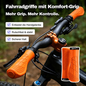 Ergonomische Fahrradgriffe mit Komfort‑Grip – rutschfeste Lenkergriffe zur Entlastung der Handgelenke und für mehr Kontrolle