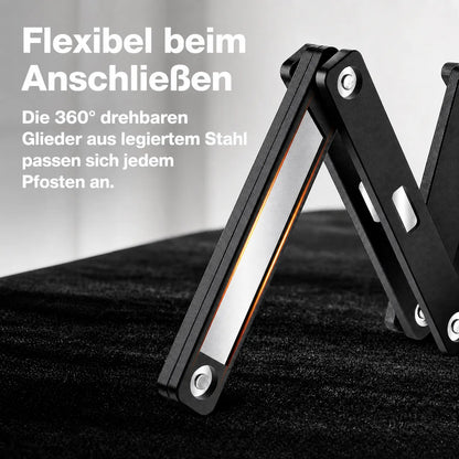 Faltbares Fahrradschloss: Kompakt verstaut & sicher geschützt. 360° flexibel aus legiertem Stahl für jedes Bike.