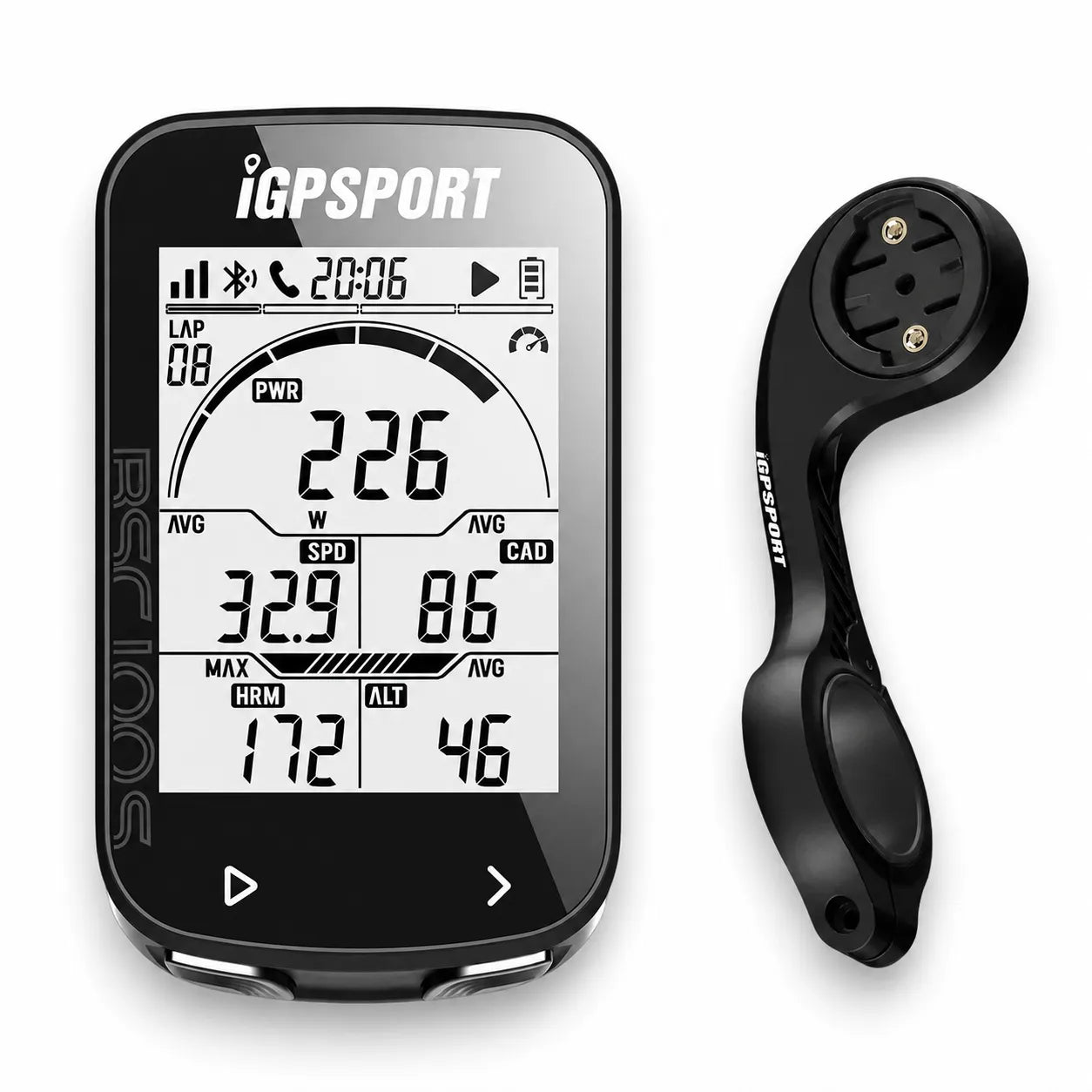 GPS-Fahrradcomputer mit Halterung, präziser Datenerfassung und übersichtlichem Display für jede Fahrt