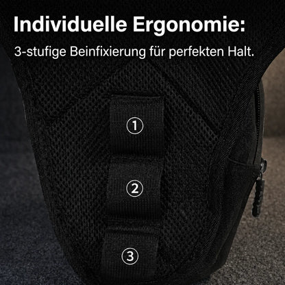 Hartschalen-Beintasche mit 3-stufiger Beinfixierung und ergonomischem Design für sicheren, festen Halt