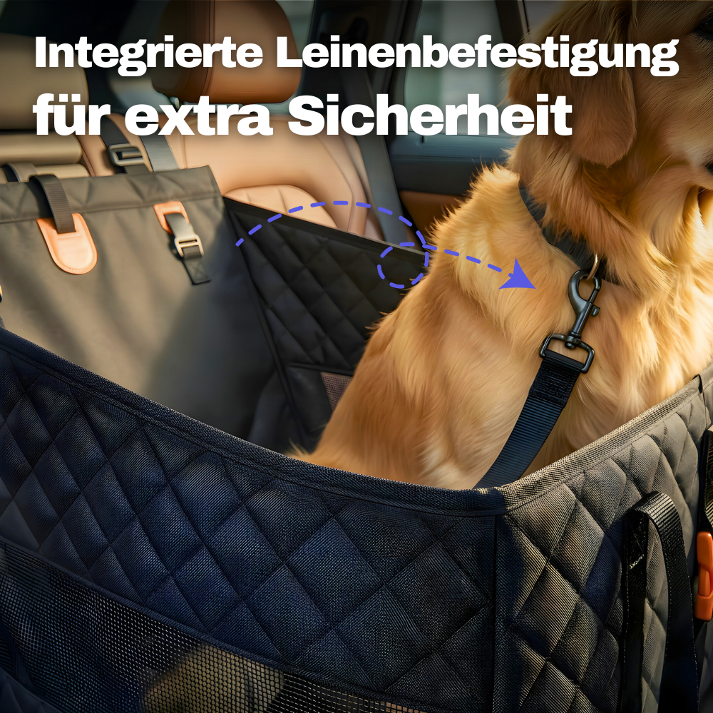 Hunde-Autositz mit integrierter Leinenbefestigung für extra Sicherheit