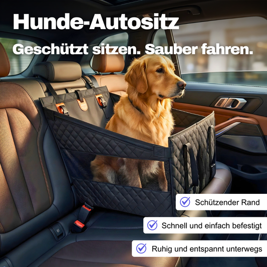Hunde-Autositz - geschützt sitzen, sauber fahren, schnell und einfach befestigt