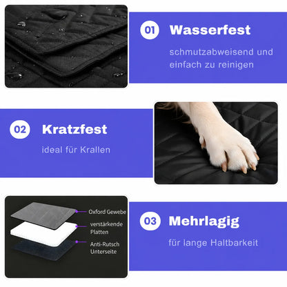 Hunde-Autositz wasserfest, kratzfest und mehrlagig für langlebigen Schutz und saubere Autositze
