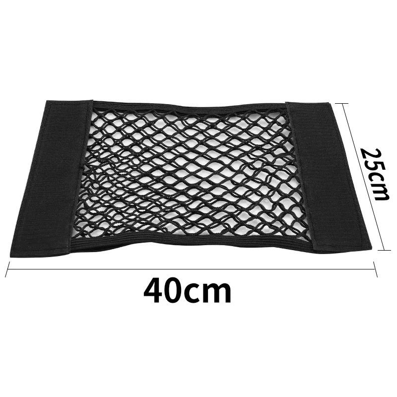 Schwarzes Kofferraum-Aufbewahrungsnetz aus Nylon in der Größe 40 x 25 cm