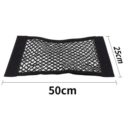Schwarzes Kofferraum-Aufbewahrungsnetz aus Nylon in der Größe 50 x 25 cm