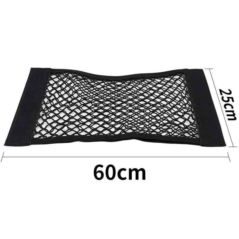 Schwarzes Kofferraum-Aufbewahrungsnetz aus Nylon in der Größe 60 x 25 cm