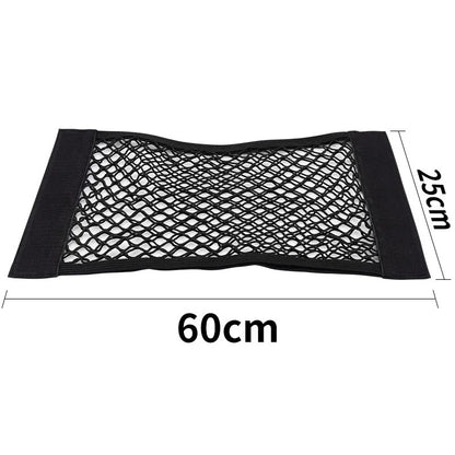 Schwarzes Kofferraum-Aufbewahrungsnetz aus Nylon in der Größe 60 x 25 cm