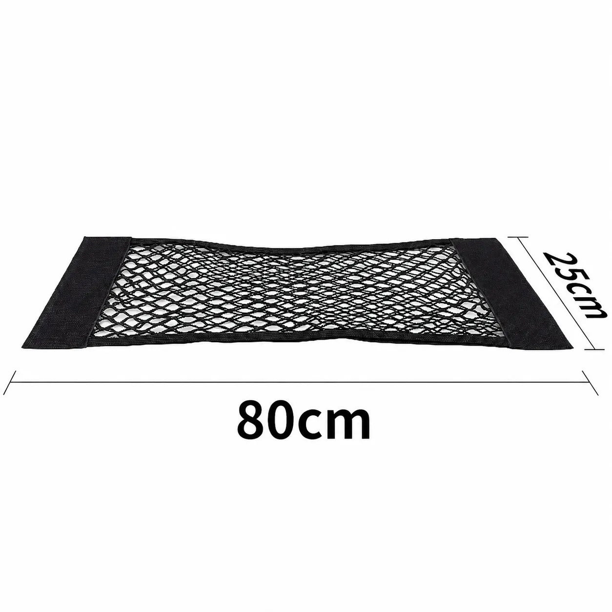 Kofferraum-Aufbewahrungsnetz aus Nylon 80x25 cm, dehnbar und extra breit für maximalen Stauraum im Auto
