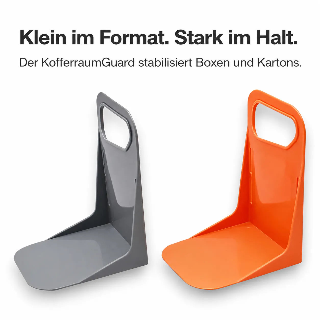 KofferraumGuard – Smarte Fixierhalterung stabilisiert Boxen und Kartons, verhindert Rutschen und Klappern