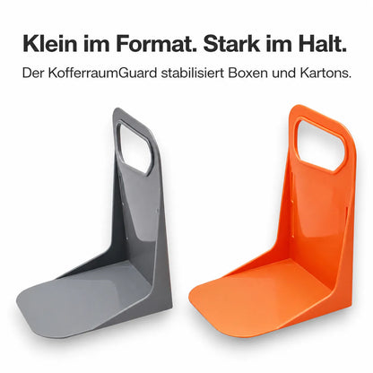KofferraumGuard – Smarte Fixierhalterung stabilisiert Boxen und Kartons, verhindert Rutschen und Klappern