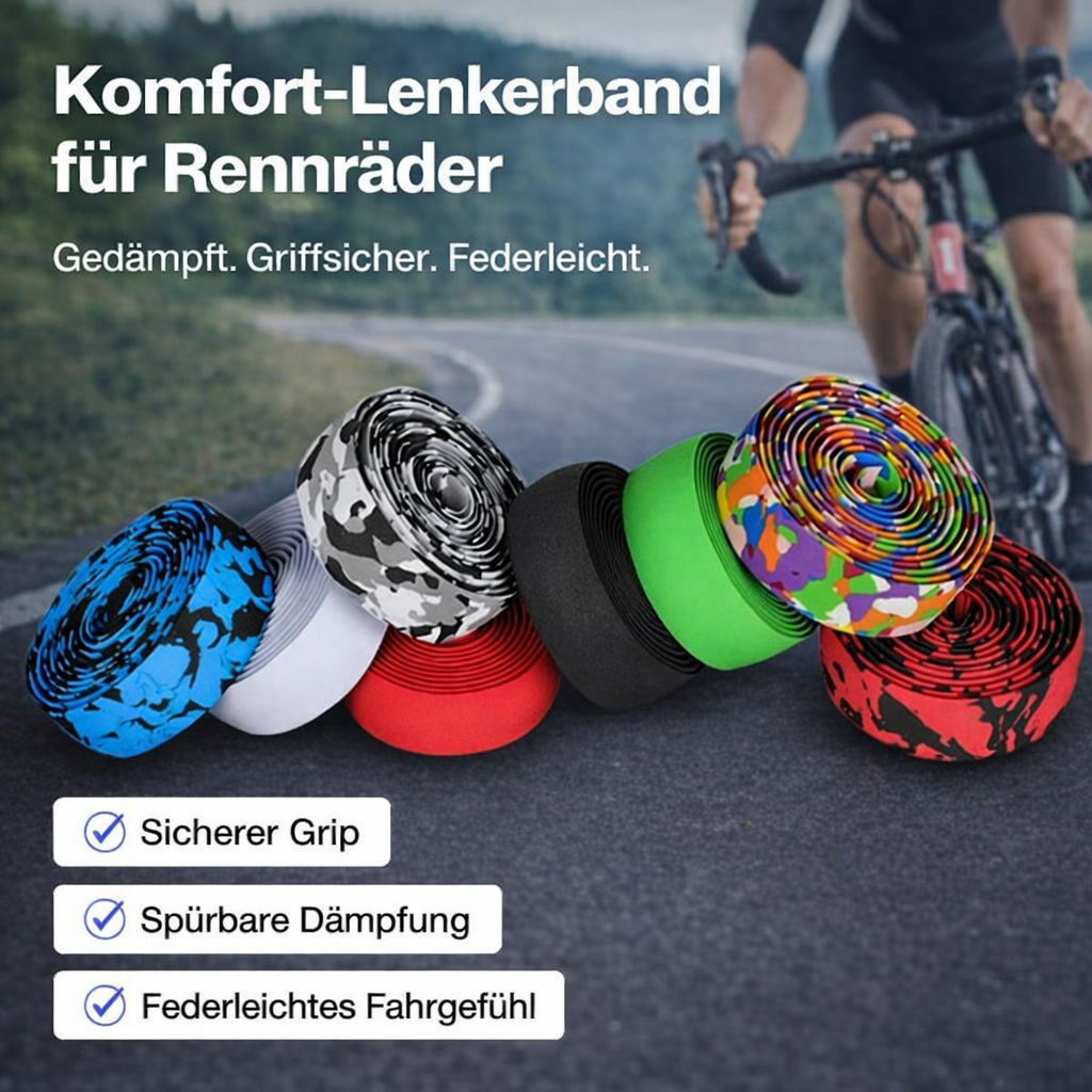 Komfort-Lenkerband für Rennräder in verschiedenen Farben für sicheren Grip und Dämpfung