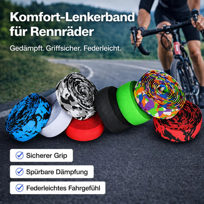 Komfort-Lenkerband für Rennräder, gedämpft, griffsicher und federleicht für entspanntes Fahren