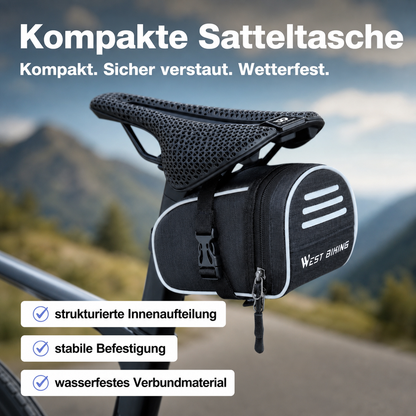 Kompakte Satteltasche – Kompakt. Sicher verstaut. Wetterfest.