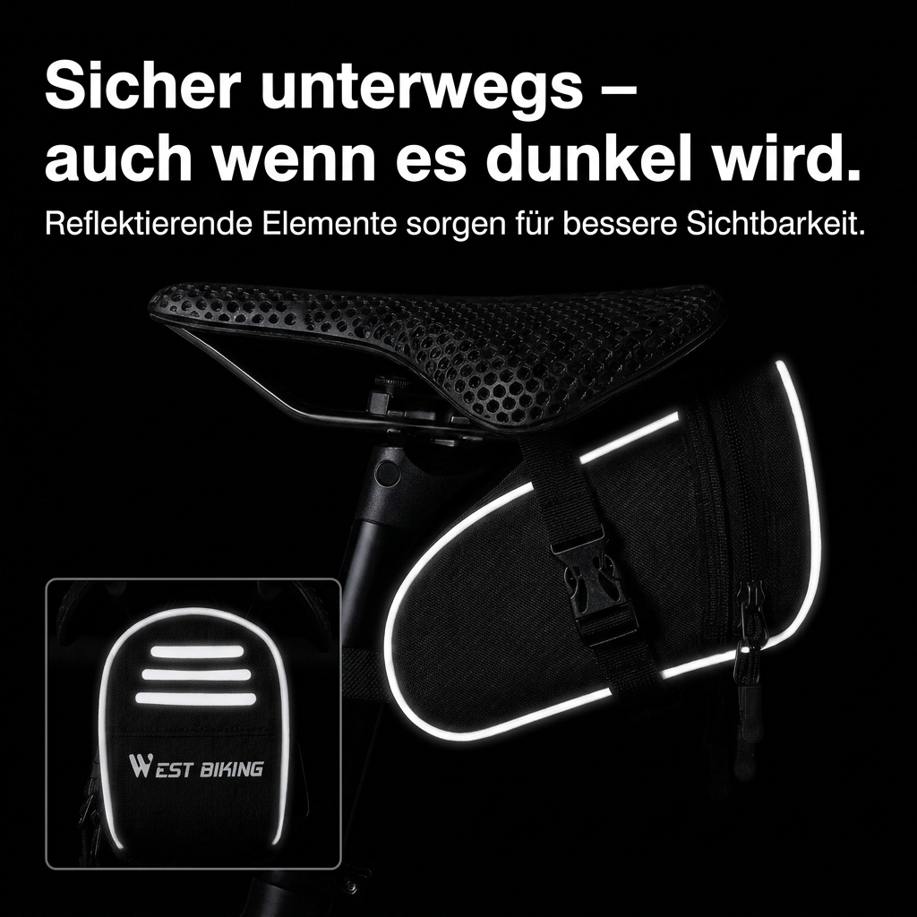 Kompakte Satteltasche – Kompakt. Sicher verstaut. Wetterfest.