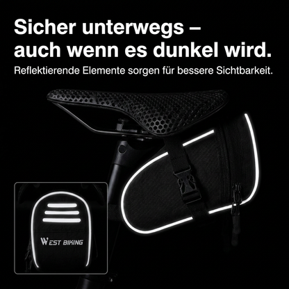 Kompakte Satteltasche – Kompakt. Sicher verstaut. Wetterfest.