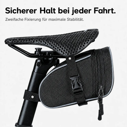 Kompakte Satteltasche mit zweifacher Fixierung für maximale Stabilität und sicheren Halt bei jeder Fahrt