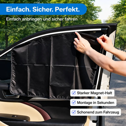 Magnetischer Auto-Sonnenschutz – starke Magnetkraft, schnelle Montage, weniger Hitze & mehr Schutz im Auto