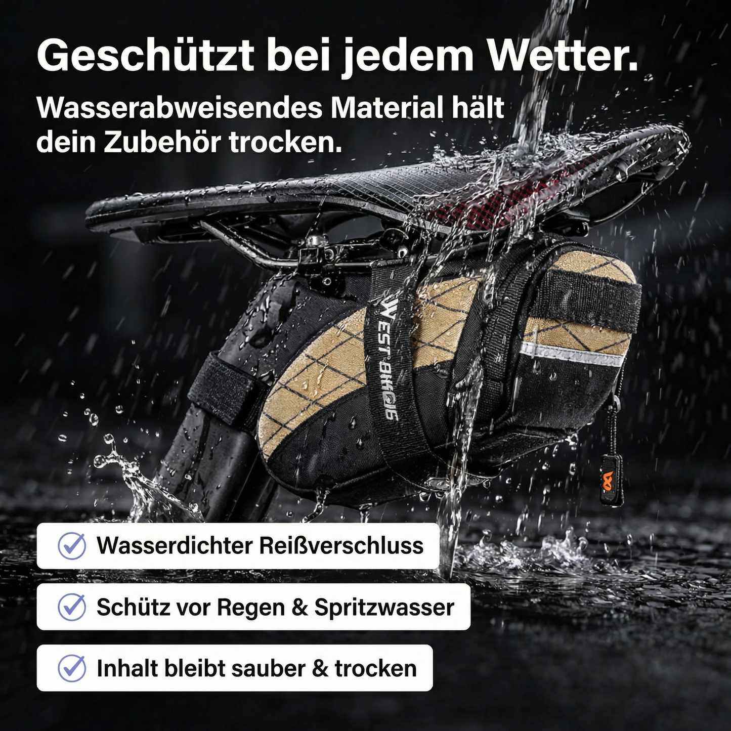 Mini-Fahrrad-Satteltasche – Klein. Leicht. Kompakt.
