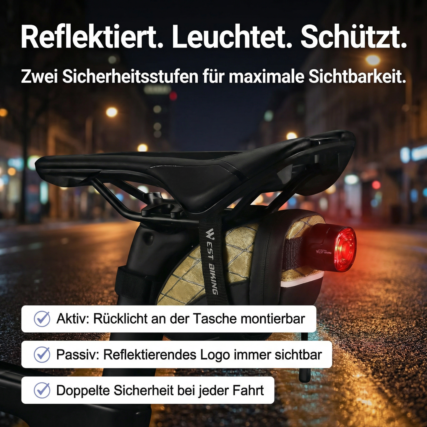 Mini-Fahrrad-Satteltasche – Klein. Leicht. Kompakt.