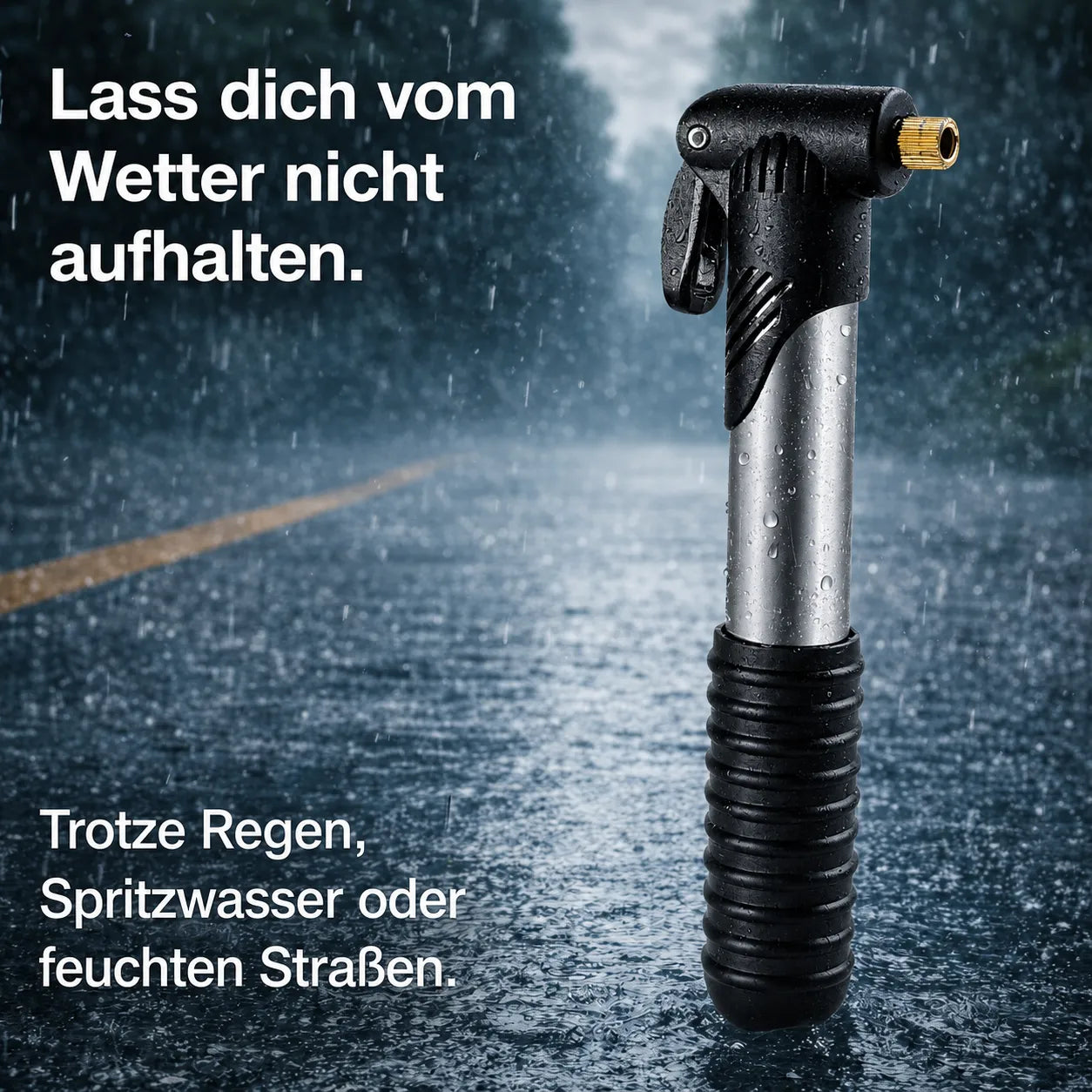 Mini-Fahrradpumpe – wetterfest, klein und leicht, trotzt Regen und ist immer einsatzbereit unterwegs