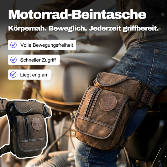 Motorrad-Beintasche – Körpernah. Beweglich. Jederzeit griffbereit.