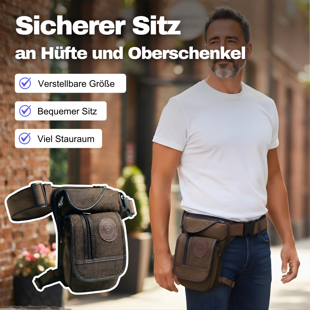 Motorrad-Beintasche – Körpernah. Beweglich. Jederzeit griffbereit.