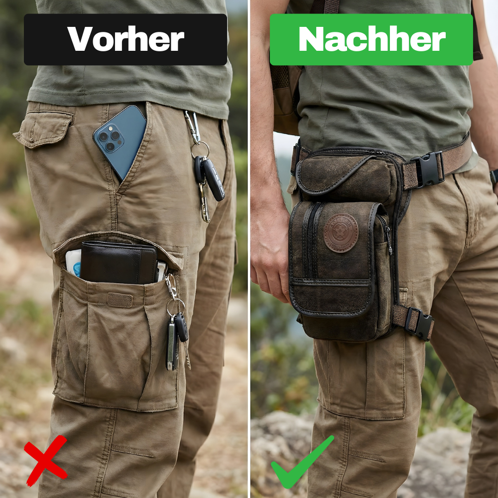 Motorrad-Beintasche – Körpernah. Beweglich. Jederzeit griffbereit.