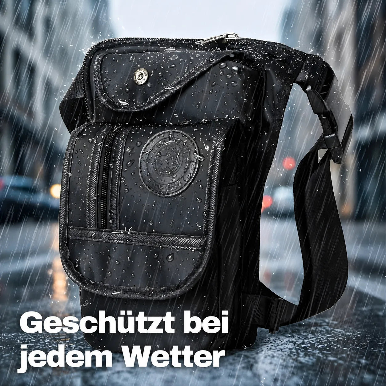 Motorrad-Beintasche – wetterfest, körpernah und beweglich, schützt deine Sachen bei Regen und jeder Tour