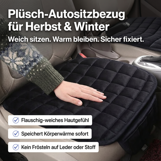 Plüsch-Autositzbezug für Herbst & Winter – Weich sitzen. Warm bleiben. Sicher fixiert.