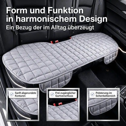 Plüsch-Autositzbezug für Herbst & Winter – weich, warm und passgenau für Rückbank mit durchdachtem Design