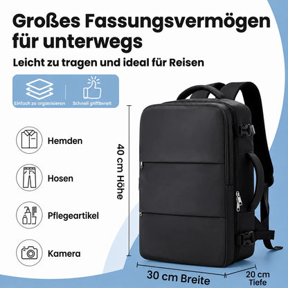 Reiserucksack 40x30x20 cm kabinentauglich – Handgepäck Rucksack mit großem Fassungsvermögen für Reisen und Alltag